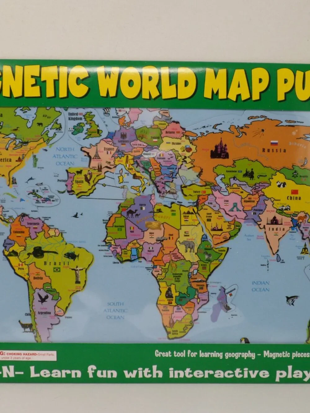 Magnetic World Map Puzzle - Learn Geography